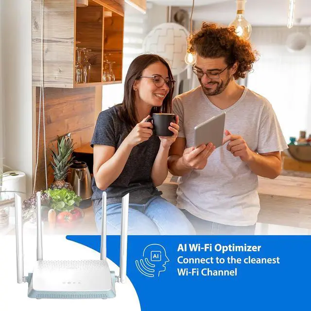 Alt view image 3 of 7 - D-Link Eagle Pro AI AC1200 WiFi 5 Smart Mesh Router - Dual Band Gigabit Wireless Internet Router, 4 Gigabit LAN Ports, MU-MIMO, Parental Controls, Works with Google Assistant/Alexa (R12)