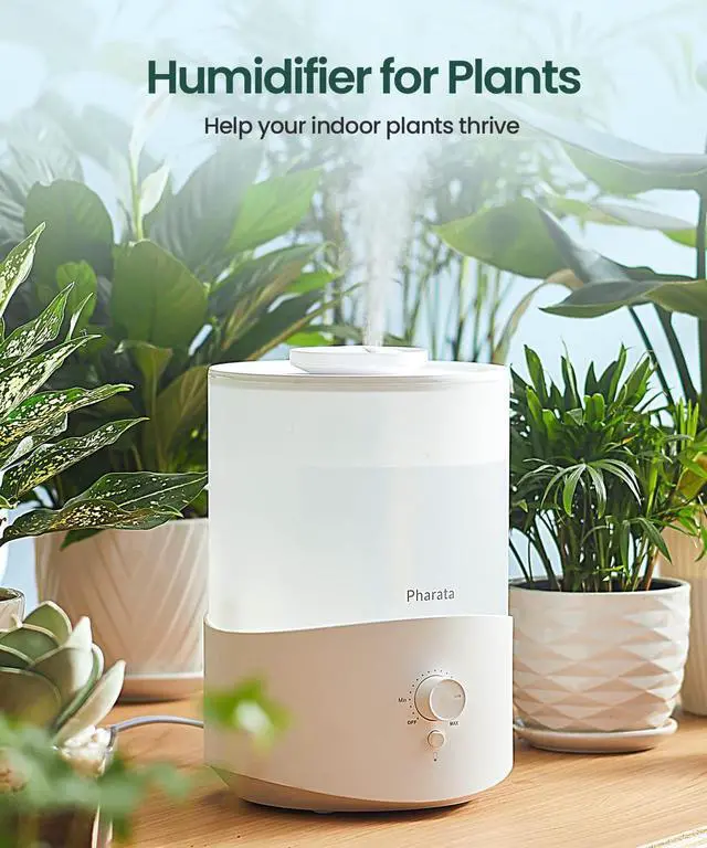 Alt view image 2 of 7 - Pharata® Humidifiers for Bedroom Large Room, 2.5L Cool Mist Humidifier with Essential Oil Diffuser, Top Fill Humidifier for Baby, Home, Plant, Ultrasonic Humidification for whole house, Auto Shut-Off,