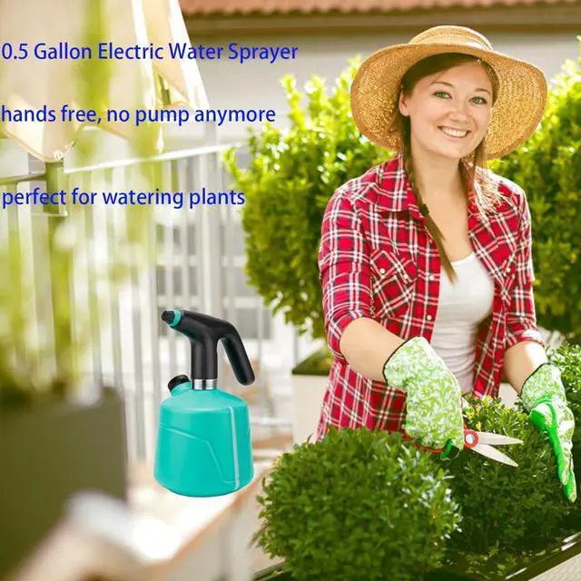 Alt view image 4 of 7 - Electric Water Sprayer 2L - Automatic Plant Mister Spray Bottle Electric Watering Can Fine Mist Sprayer for Indoor Outdoor Plants Garden Sprayer (Green)
