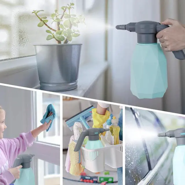Alt view image 6 of 6 - Diivoo Electric Spray Bottle 2L/0.5Gallon, Rechargeable Battery Powered Sprayer with Adjustable Nozzle, Automatic Watering Can for Indoor/Outdoor Plant Mist and Home Cleaning