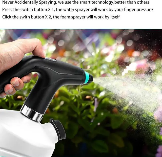 Alt view image 7 of 7 - Electric Water Sprayer - Automatic Plant Mister Spray Bottle 2L Watering Can Fine Mist Sprayer for Indoor Outdoor Plants Garden Sprayer (White)
