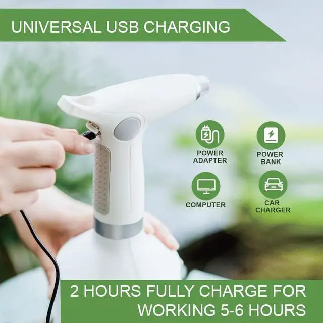 Alt view image 4 of 7 - Electric Spray Bottle, LAWNFUL Plant Spray 0.26 Gallon with Adjustable Nozzle for Garden, Indoor and Outdoor Plant, Also Works as Automatic Sprayer Mister to Contain Alcohol for House Cleaning