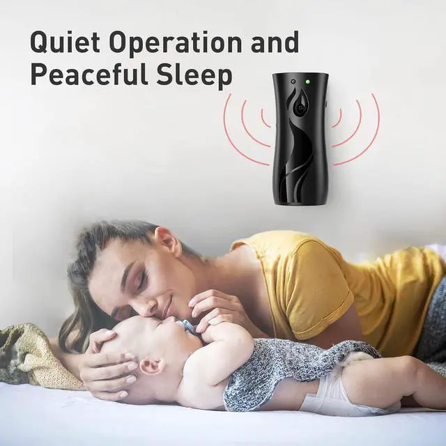 Alt view image 4 of 7 - HOUSEHOLD WORLD Automatic Air Freshener Spray Dispenser, Wall/Standing Battery Powered Aerosol Spray Dispenser with Remote Control for Bathroom, Hotel, Office, Commercial (Black)