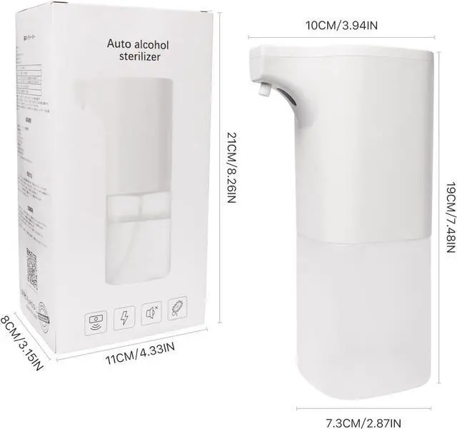 Alt view image 6 of 6 - Touchless Alcohol Spray Dispenser, Automatic Sanitizer Dispenser, Infrared Induction Non-Contact Sprayer Bottles, 350ml Touchless Automatic Alcohol Sanitizer Dispenser for Home Kitchen Bathroom Offic