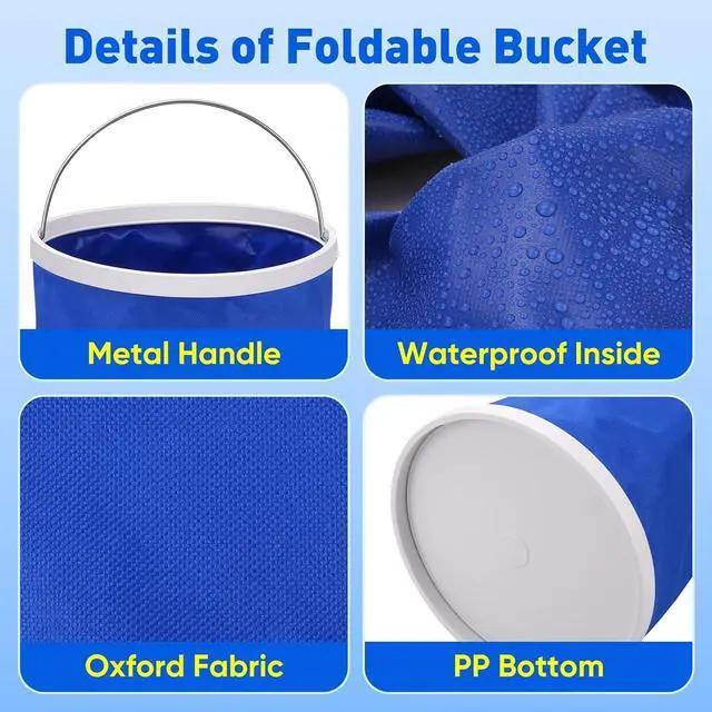 Alt view image 5 of 7 - BlumWay Battery Powered Sprayer 2.9 Gallon, Powerful Electric Sprayer with 2 Mist Nozzles, Rechargeable Handle, Retractable Wand, Foldable Bucket,Garden Sprayer with 196.8Inch Watering Tube for Lawn