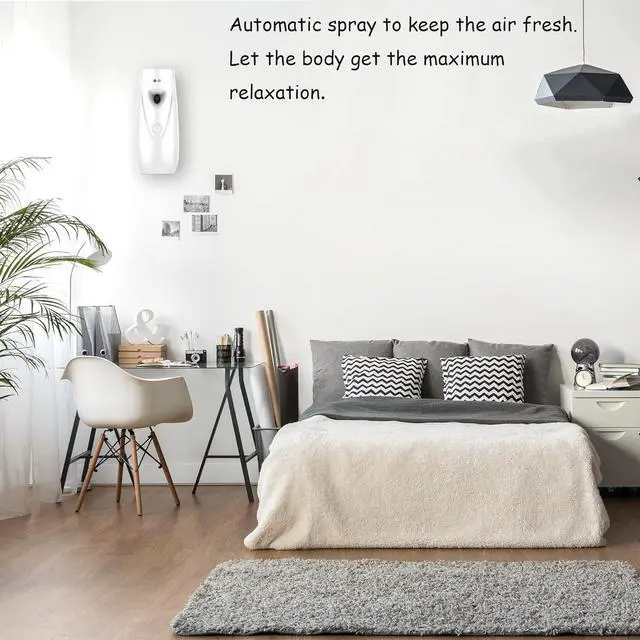 Alt view image 3 of 6 - Automatic Air Freshener Dispenser, Wall Mounted/Standing Air Freshener Spray Dispenser, Aerosol Fragrance Dispenser is Suitable for Hotel, Bedroom, Bathroom,Office, Commercial Place