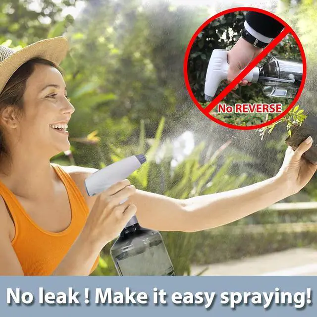 Alt view image 4 of 7 - T TOVIA 1L Electric Plant Mister Spray Bottle for Indoor/Outdoor Plants, Electric Watering Can with Adjustable Copper Spout, Automatic Plant Watering Devices, for Hair, Cleaning Home, Gardening,