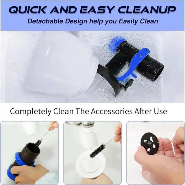 Alt view image 5 of 7 - Paint Sprayer, 700W Home HVLP Electric Paint Spray Gun with 1200ml Container, Paint Gun with 4 Nozzle Sizes, Lightweight, Easy Spraying and Cleaning Perfect for Painting Project, Furniture(Blue)