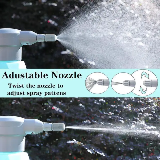 Alt view image 3 of 6 - DOUBFIVSY Electric Plant Sprayer 2L/0.5 Gallon Garden Sprayer Rechargeable Automatic Plant Mister Spray Bottle with Adjustable Spout, Extended Nozzle for Garden Fertilizing Cleaning (Blue)