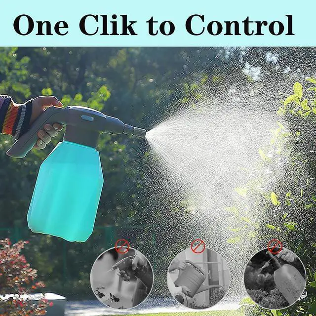 Alt view image 5 of 6 - DOUBFIVSY Electric Plant Sprayer 2L/0.5 Gallon Garden Sprayer Rechargeable Automatic Plant Mister Spray Bottle with Adjustable Spout, Extended Nozzle for Garden Fertilizing Cleaning (Blue)