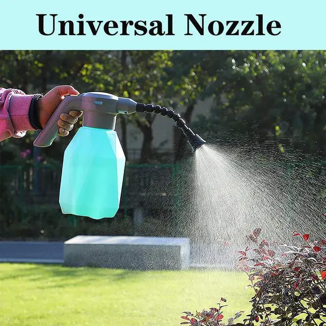 Alt view image 6 of 6 - DOUBFIVSY Electric Plant Sprayer 2L/0.5 Gallon Garden Sprayer Rechargeable Automatic Plant Mister Spray Bottle with Adjustable Spout, Extended Nozzle for Garden Fertilizing Cleaning (Blue)