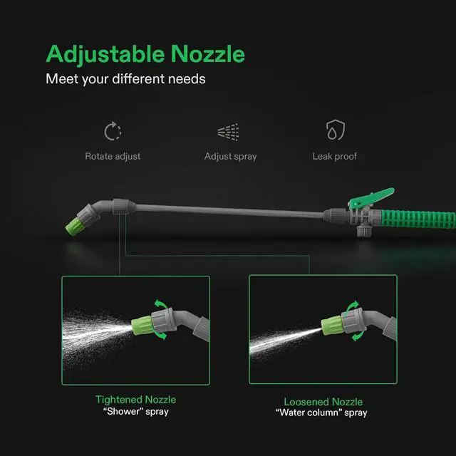 Alt view image 4 of 7 - VIVOSUN 1 Gallon Pump Pressure Sprayer, 4L Pressurized Lawn & Garden Water Spray Bottle with 3 Water Nozzles, Adjustable Shoulder Strap, Pressure Relief Valve, for Plants and Cleaning