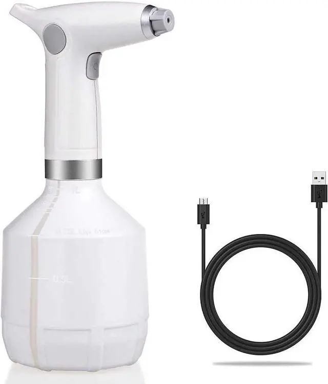 Main image of Automatic Spray Bottle Electric Watering Can Adjustable Water Sprayer Mist to Straight -White