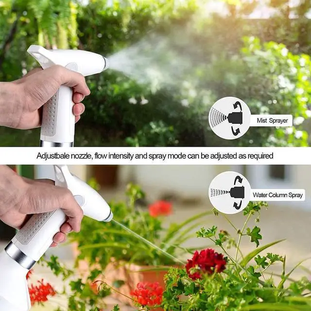 Alt view image 6 of 7 - Automatic Spray Bottle Electric Watering Can Adjustable Water Sprayer Mist to Straight -White