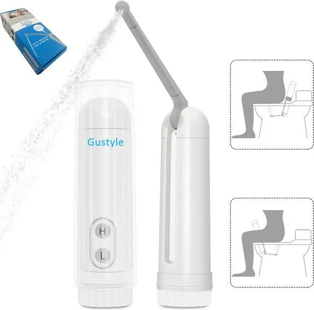 Main image of Portable Travel Bidet by GUSTYLE, IPX6 Waterproof Electric Bidet Sprayer with Automatic Decompression Film and Nozzle 180 Degree Adjustment Perfect for Baby Wash, Personal Care, Disability, Traveling,