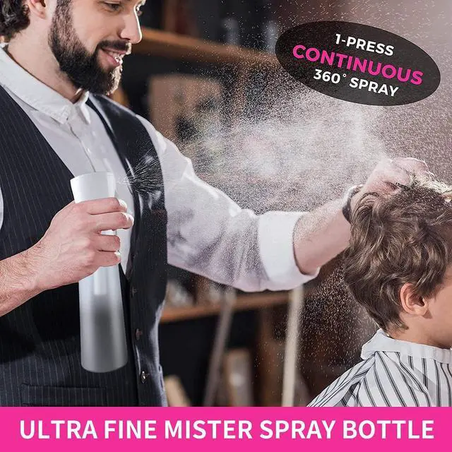 Alt view image 4 of 5 - Continuous Hair Plant Mister Spray Bottle Fine Empty Small Mist Spray Bottles Mist Sprayer Water Alcohol Cleaning Spray Mist Bottle for Curly Hair Styling Products,Plants, 160ml(Clear)