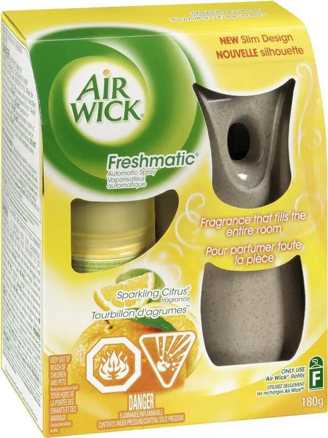 Alt view image 2 of 5 - AirWick Freshmatic Air Freshener, Sparkling Citrus Fragrance With Naturally Infused Esssential Oils, 1 Device + 1 Refill