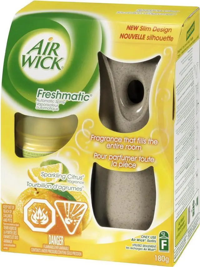 Alt view image 4 of 5 - AirWick Freshmatic Air Freshener, Sparkling Citrus Fragrance With Naturally Infused Esssential Oils, 1 Device + 1 Refill