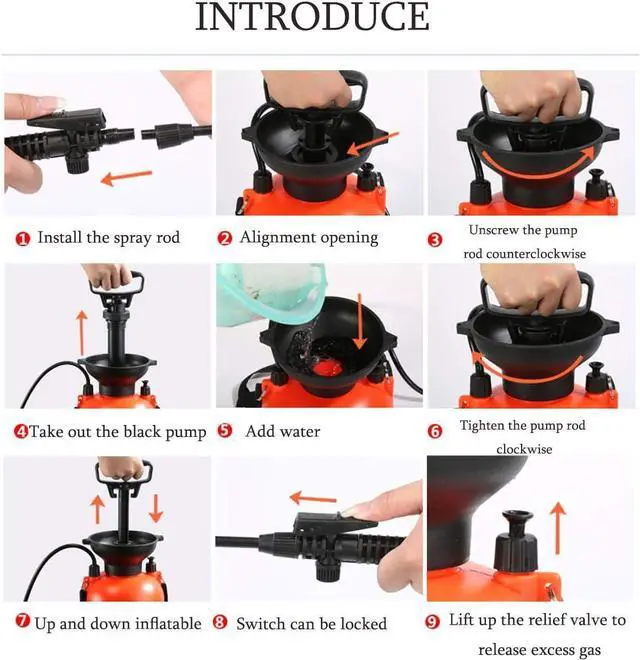 Alt view image 3 of 7 - Lawn and Garden Portable Sprayer 1.3 Gallon (5L) - Pump Pressure Sprayer Includes Shoulder Strap
