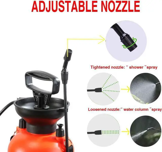 Alt view image 2 of 7 - Lawn and Garden Portable Sprayer 1.3 Gallon (5L) - Pump Pressure Sprayer Includes Shoulder Strap