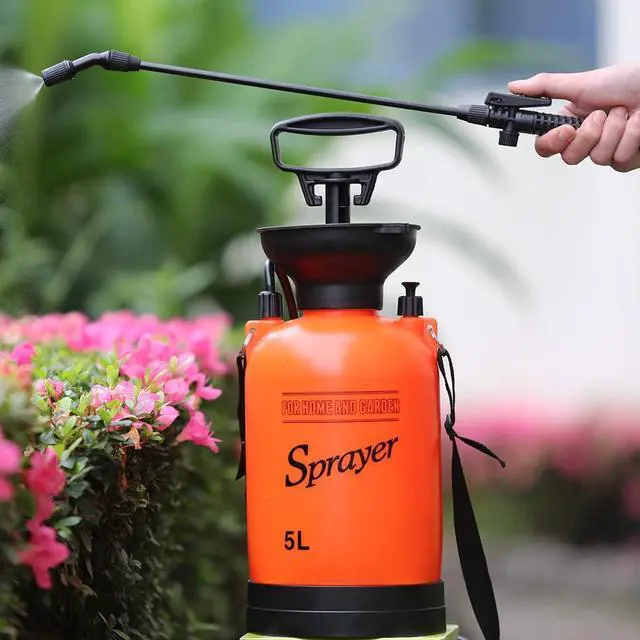 Alt view image 6 of 7 - Lawn and Garden Portable Sprayer 1.3 Gallon (5L) - Pump Pressure Sprayer Includes Shoulder Strap