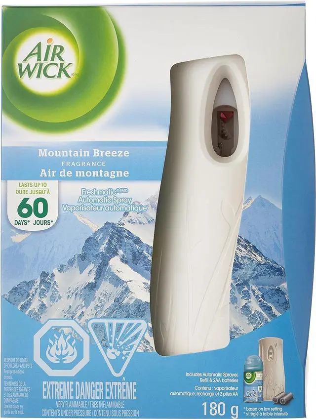 Alt view image 3 of 5 - AirWick Freshmatic Air Freshener, Automatic Spray Kit, Mountain Breeze, 1 Device + 1 Refill