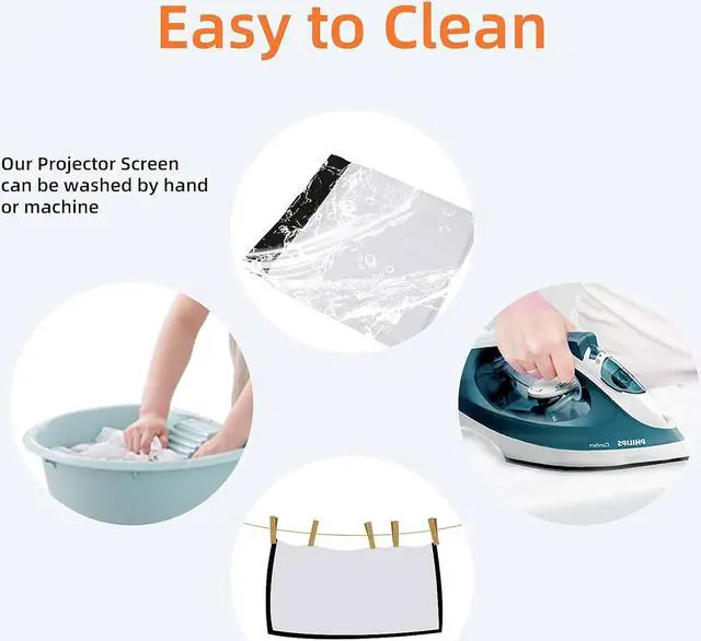 Alt view image 7 of 7 - Projector Screen with Stand,Portable Projector Screen 80inch,Projection Screen and Stand, 16:9 HD 4K,Indoor Outdoor Movie Projection Screen with Carry Bag for Family Backyard, Movie Night, Camping