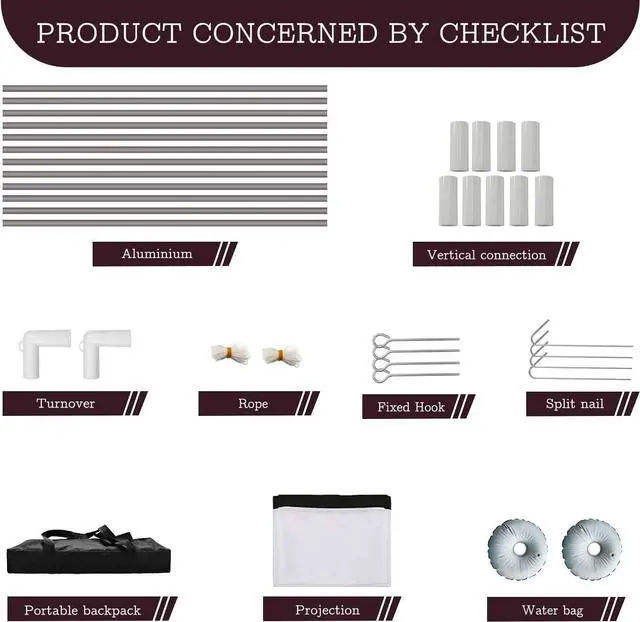 Alt view image 7 of 7 - Outdoor Projector Screen Portable Movie: Screen with Stand 80 inch Outside Easy Setup Home Theater 16:9 Foldable Cinema