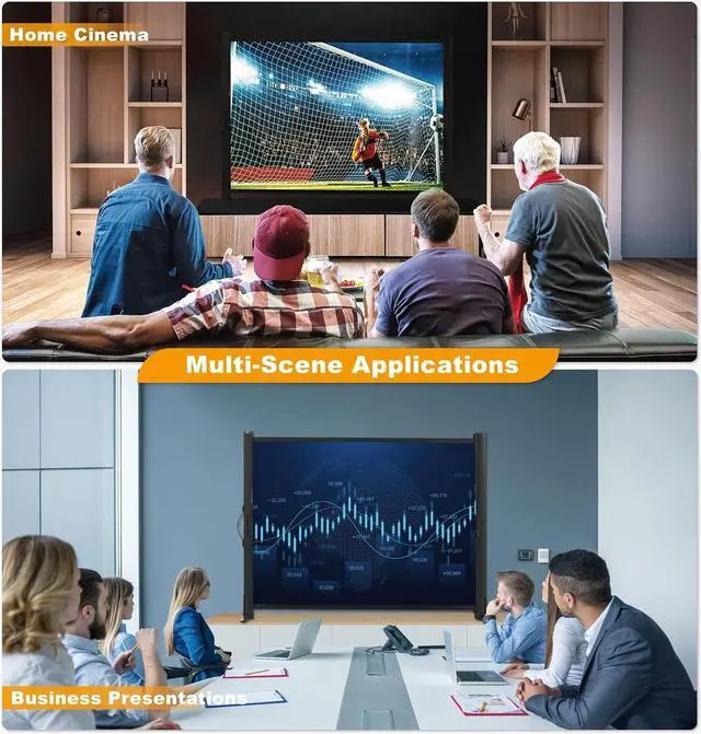 Alt view image 7 of 7 - Portable Projector Screen with Stand, 50 Inch 4:3, Outdoor Projector Screen, Lightweight and Retractable, 1.2 High Gain Wrinkle-Free Video Projection Screens, for Home Cinema, Meeting Presentation.