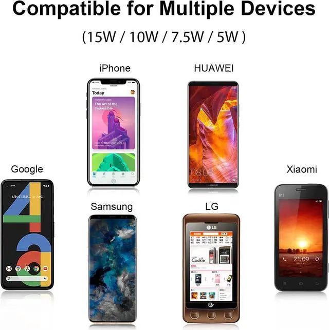 Alt view image 4 of 7 - 15W Wireless Charging Mouse Pad with Wrist Support, Fast Qi Wireless Charger Mouse Mat for iPhone 14/13/12/12 Pro/11/11Pro/XR/Xs/X/8, Samsung Galaxy S10/S9/S8 Plus Note 9/8 Multiple Devices