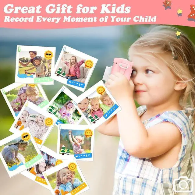 Alt view image 7 of 7 - Uplayteck Kids Camera Digital Camera for 3-10 Years Old Girls/Boys with 1080P Video&Games&Music Cute Selfie Toddler Camera for Birthday Christmas New Year Gift (Not Including SD Card)-Pink