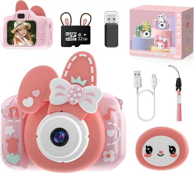 Main image of Skirfy Kids Camera with 32G TF Card,Kids Digital Camera,Selfie Camera for Girls Aged 3 4 5 6,Toddler Camera Kids Toy 1080P Kids Video Camera Easter Gift,Valentines Day Gifts for Kids,New Year Gifts