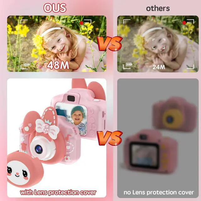 Alt view image 7 of 7 - Skirfy Kids Camera with 32G TF Card,Kids Digital Camera,Selfie Camera for Girls Aged 3 4 5 6,Toddler Camera Kids Toy 1080P Kids Video Camera Easter Gift,Valentines Day Gifts for Kids,New Year Gifts