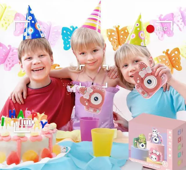 Alt view image 5 of 7 - Skirfy Kids Camera with 32G TF Card,Kids Digital Camera,Selfie Camera for Girls Aged 3 4 5 6,Toddler Camera Kids Toy 1080P Kids Video Camera Easter Gift,Valentines Day Gifts for Kids,New Year Gifts