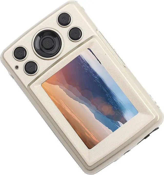 Alt view image 5 of 7 - Digital Camera, HD 720P Kids Camera 16MP Vlogging Camera, Anti Shake 16X Digital Zoom Compact Point and Shoot Camera Portable Small Camera Gifts for Teens Students Boys Girl (Gold)