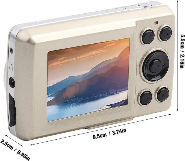 Alt view image 7 of 7 - Digital Camera, HD 720P Kids Camera 16MP Vlogging Camera, Anti Shake 16X Digital Zoom Compact Point and Shoot Camera Portable Small Camera Gifts for Teens Students Boys Girl (Gold)