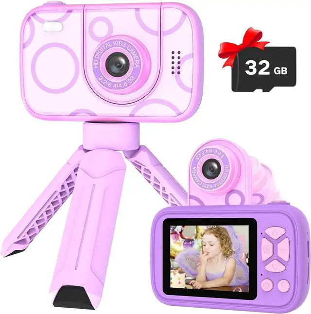 Main image of Teslahero Kids Camera Toys for 3-12 Years Old Boys Girls,Children's Camera with Flip-up Lens for Selfie & Video,HD Digital Camera,Christmas Birthday Party Gifts for Child Age 3 4 5 6 7 8 9