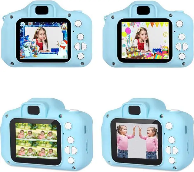Alt view image 4 of 7 - Dartwood 1080p Digital Camera for Kids with 2.0 Color Display Screen & Micro-SD Card Slot for Children - 32GB SD Card Included (Blue)