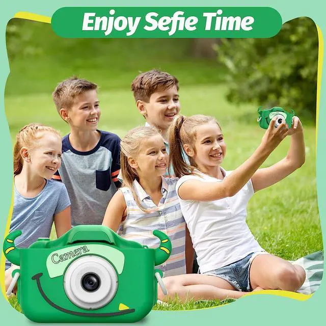 Alt view image 5 of 7 - goopow Kids Camera Toys for 3-8 Years Old Boys and Girl, Kids Digital Video Camera for Children with Shockproof Soft Cover, Best Christmas Birthday Gifts for Boys Girls - 32GB SD Card Included