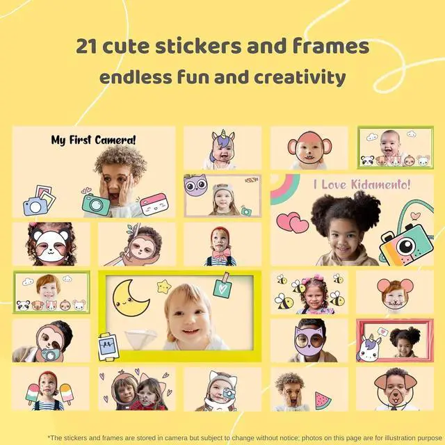 Alt view image 5 of 7 - Kidamento Kids Digital Camera & Video Camcorder, Soft BPA-Free Silicone Casing, 32GB Memory Card - Model C - Mikayo The Bear