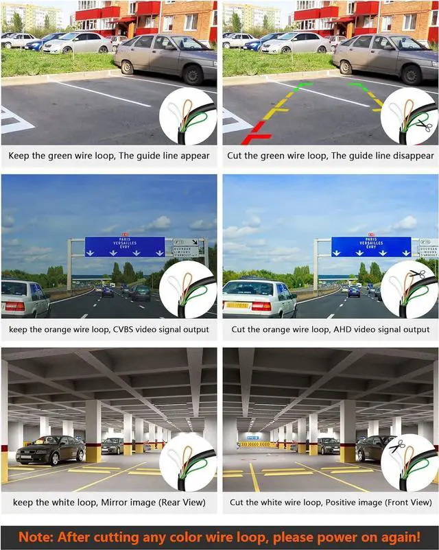 Alt view image 6 of 7 - Upgraded Backup Camera Back up Cameras for Cars Rear View Camera 140° Wide Angle CVBS | AHD Backup Camera for Car Starlight Night Vision HD IP69 Waterproof Reverse License Plate Camera