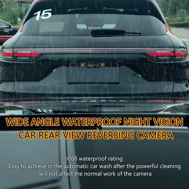 Alt view image 3 of 7 - Backup Camera for Car with 8 LED - [HD Night Vision] [IP69 Waterproof] License Plate Camera for Safe Reverse - 170° Wide Angle Rear View Camera Fits Car Truck SUV