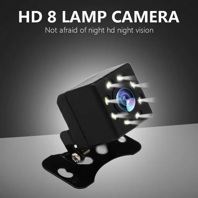 Alt view image 4 of 7 - DUTTY Car Rear View Camera Universal 8 LED Night Vision Backup Parking Reverse Camera Waterproof 170 Wide Angle HD Color Image(HD-003)