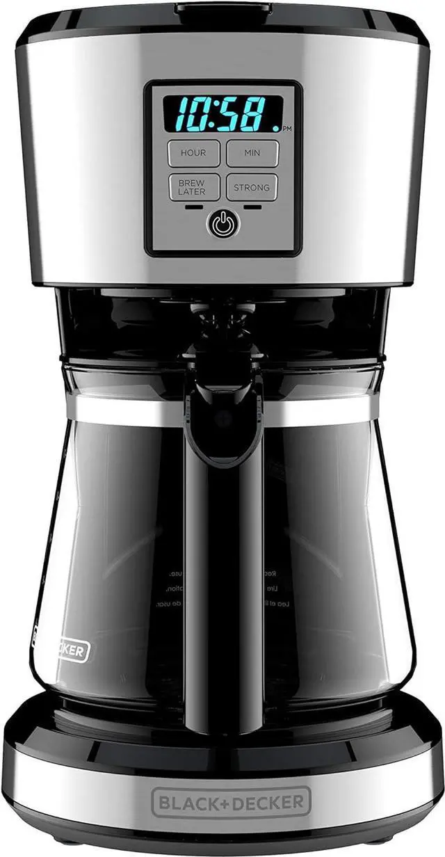 Alt view image 2 of 4 - BLACK + DECKER 12 Cup Programmable Coffee Maker in Stainless Steel, CM1231SC