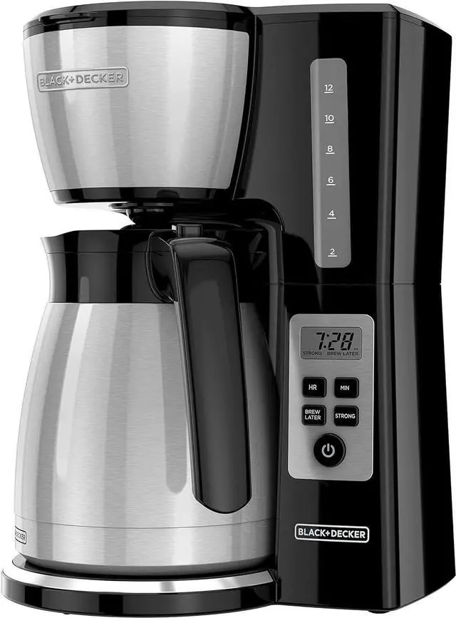 Main image of BLACK+DECKER Thermal Carafe Programmable Coffeemaker, 12-Cup Coffee Machine, Stainless Steel