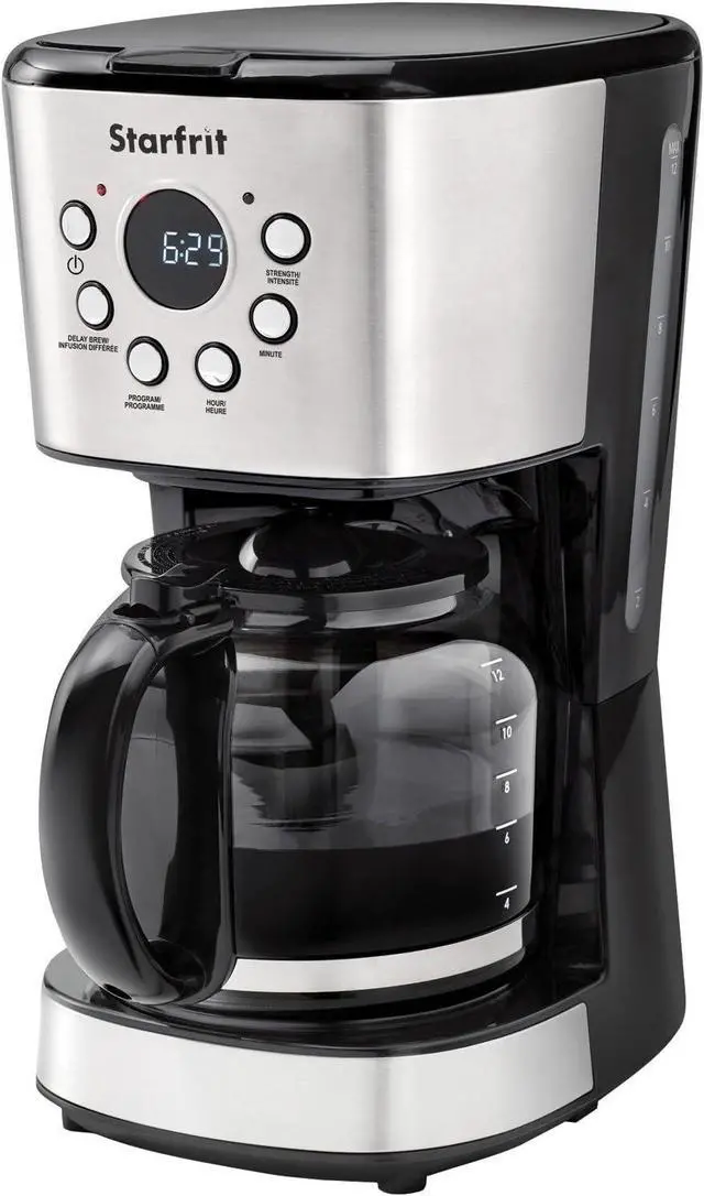 Main image of Starfrit Programmable Drip Coffee Maker - 12 Cups - LCF Display - Stainless Steel Design