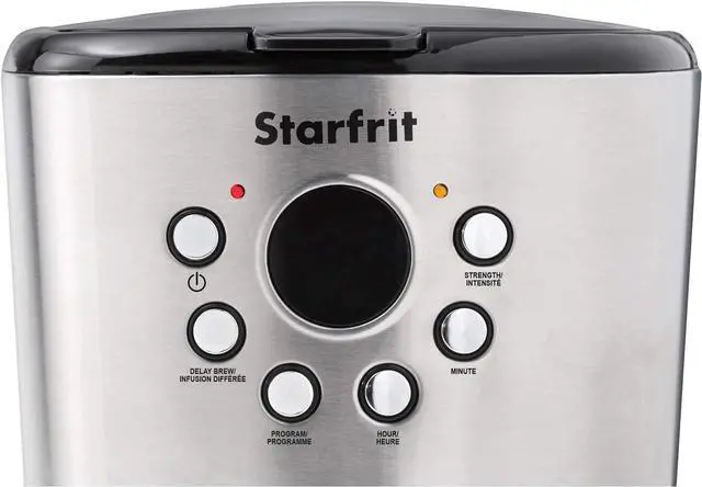 Alt view image 2 of 7 - Starfrit Programmable Drip Coffee Maker - 12 Cups - LCF Display - Stainless Steel Design