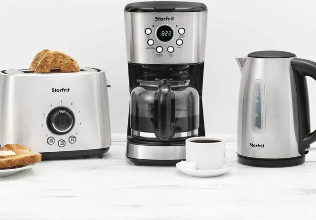 Alt view image 7 of 7 - Starfrit Programmable Drip Coffee Maker - 12 Cups - LCF Display - Stainless Steel Design