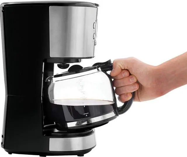 Alt view image 4 of 7 - Starfrit Programmable Drip Coffee Maker - 12 Cups - LCF Display - Stainless Steel Design
