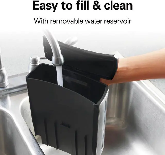 Alt view image 4 of 7 - Hamilton Beach One Press Programmable Dispensing Drip Coffee Maker with 12 Cup Internal Brew Pot, Water Reservoir, Black and Stainless Steel (47950)